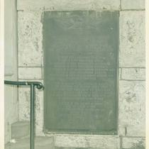 Photograph of Cohoes city hall plaque, Cohoes, New York, undated