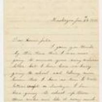 Letter from Nellie Morgan to her cousin Julia, January 28, 1872