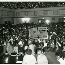 Audience watching Dr. Martin Luther King, Jr.