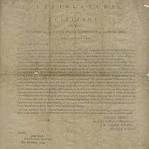 Address of the legislature to the citizens of the Territory of the United States, North-West of the River Ohio
